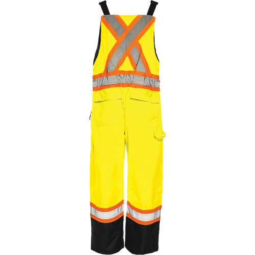 TO1 Winter Traffic Overalls, Polyester, Small, Black/High Visibility Lime-Yellow Sidevic Inc.