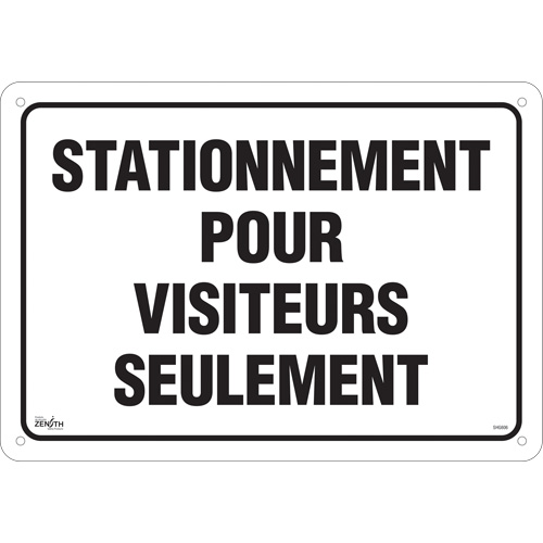 Enseigne  Stationnement pour visiteurs , 14" x 20", Aluminium, Français Sidevic Inc.