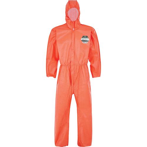 MicroMax&reg; NS Coverall with Elastic Hood, Cuffs, Waist & Ankles, Small, Orange, Microporous Sidevic Inc.