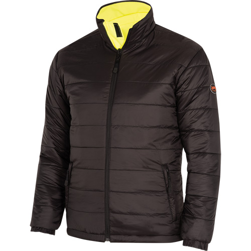 5771 Waterproof Reversible Safety Jacket, Polyester/Polyurethane, High Visibility Lime-Yellow, Small Sidevic Inc.