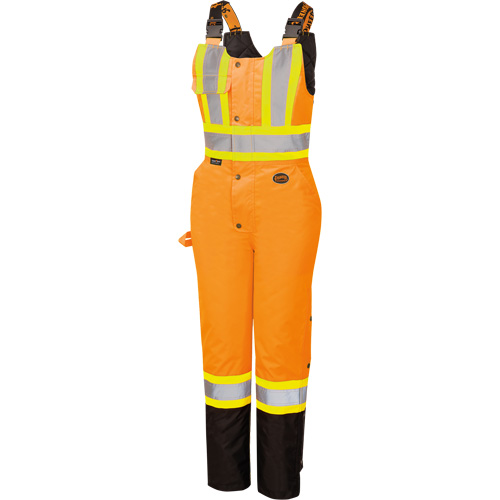 5040BBW Combinaison de s&eacute;curit&eacute; imperm&eacute;able haute visibilit&eacute; pour femmes, Polyester, T-petit, Noir/Orange haute visibilit&eacute; Sidevic Inc.