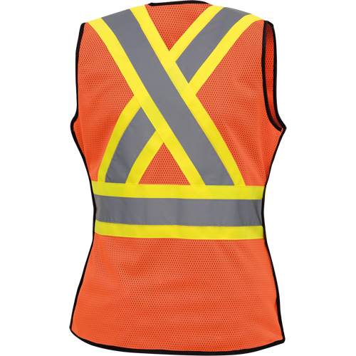 486 Veste de s&eacute;curit&eacute; d&eacute;tachable haute visibilit&eacute;, Orange haute visibilit&eacute;, T-petit, Polyester Sidevic Inc.