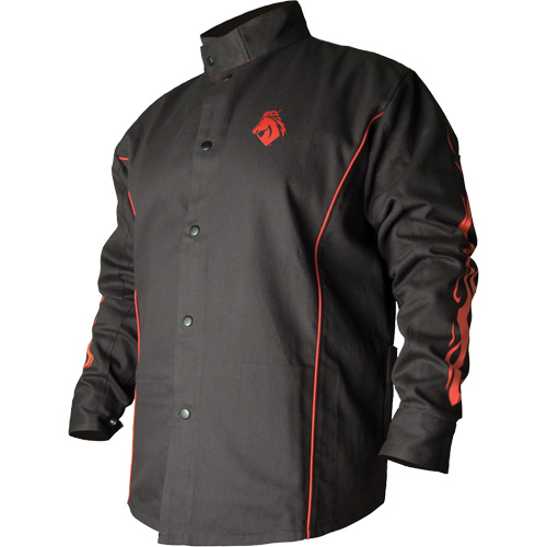 BSX&reg; Contoured FR Welding Jacket, Cotton, Medium, Black Sidevic Inc.
