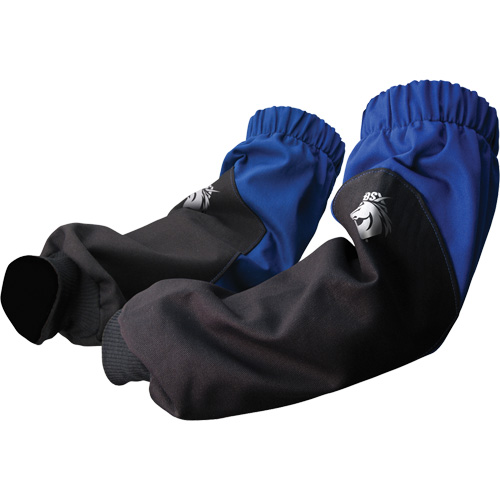 Manchettes en coton ignifuge BSX, 19" lo, Noir/Bleu Sidevic Inc.
