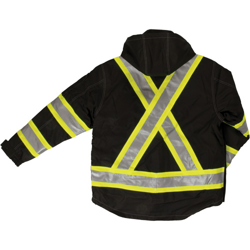 Manteau de s&eacute;curit&eacute; 4-en-1 en tissu ind&eacute;chirable, Polyester, Noir, Petit Sidevic Inc.