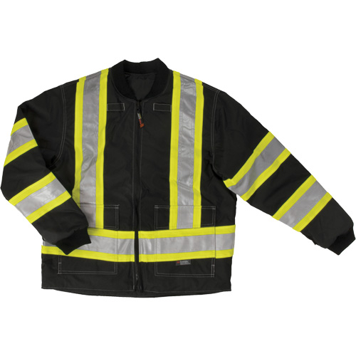Manteau de s&eacute;curit&eacute; 4-en-1 en tissu ind&eacute;chirable, Polyester, Noir, Petit Sidevic Inc.