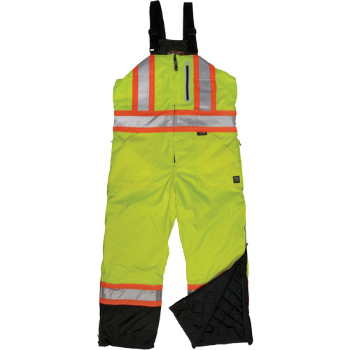 Salopette de s&eacute;curit&eacute; isolante en tissu ind&eacute;chirable, Polyester, T-petit, Jaune lime haute visibilit&eacute; Sidevic Inc.