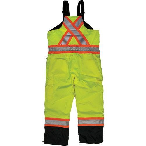 Salopette de s&eacute;curit&eacute; isolante en tissu ind&eacute;chirable, Polyester, T-petit, Jaune lime haute visibilit&eacute; Sidevic Inc.