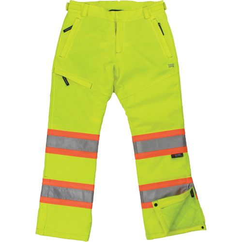 Pantalon de s&eacute;curit&eacute; isolant et extensible pour femmes, Polyester, Petit, Jaune lime haute visibilit&eacute; Sidevic Inc.