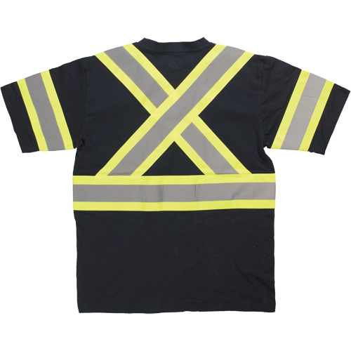 Chemise de s&eacute;curit&eacute; &agrave; manches courtes, Coton, T-petit, Noir Sidevic Inc.