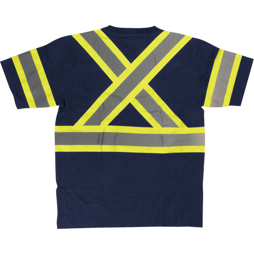 Chemise de s&eacute;curit&eacute; &agrave; manches courtes, Coton, T-petit, Bleu marin Sidevic Inc.