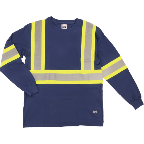 T-shirt de s&eacute;curit&eacute; &agrave; manches longues, Coton, T-petit, Bleu marin Sidevic Inc.