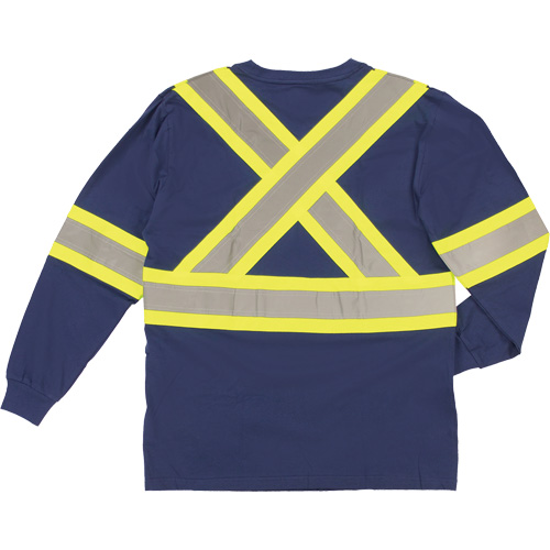 T-shirt de s&eacute;curit&eacute; &agrave; manches longues, Coton, T-petit, Bleu marin Sidevic Inc.
