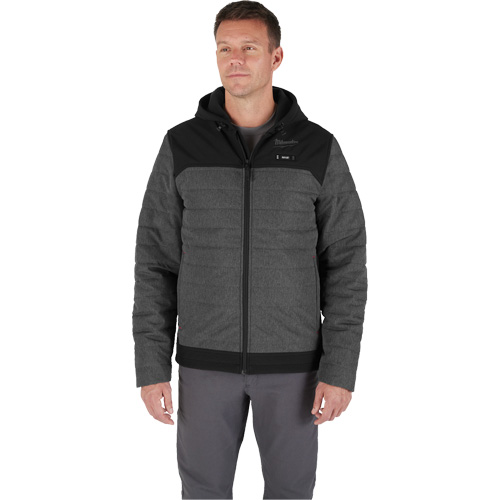 Veste chauffante M12 QuietShell avec pile, Hommes, Petit, Gris Sidevic Inc.