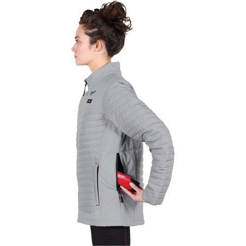 Manteau chauffant M12 Axis avec pile, Femmes, 2T-Grand, Gris Sidevic Inc.
