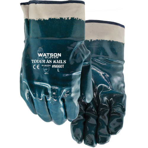 Gants r&eacute;sistants aux produits chimiques Tough-As-Nails, Taille T-Grand, Coton/Nitrile Sidevic Inc.
