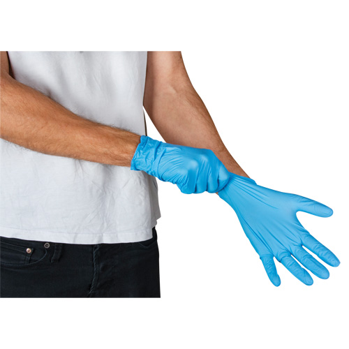 Emballages de gants jetables pour machine distributrice, Petit, Nitrile, 4,5 mils, Sans poudre, Bleu, Classe 2 Sidevic Inc.