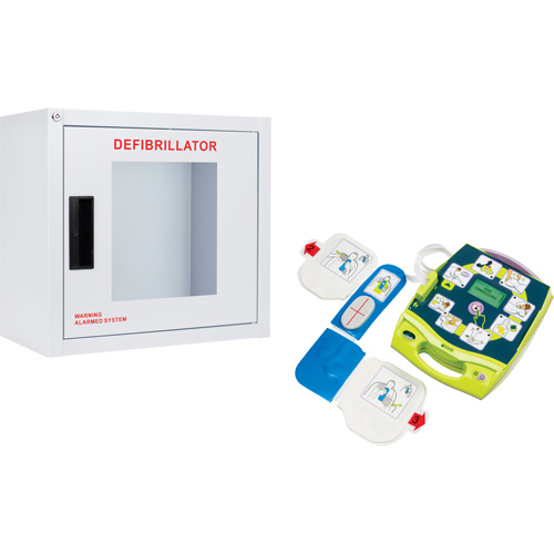 AED Plus&reg; Defibrillator & Wall Cabinet Kit, Semi-Automatic, English, Class 4 Sidevic Inc.