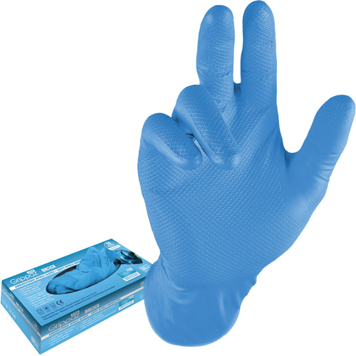 Disposable Gloves, 3X-Large, Nitrile, 8-mil, Powder-Free, Blue Sidevic Inc.