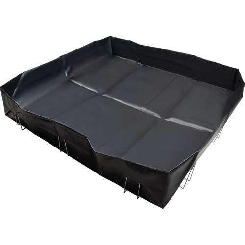 Berme &agrave; support en fil m&eacute;tallique, Capacit&eacute; 2244 gal. US, 12' la x 25' lo x 12" h, Support en L Sidevic Inc.