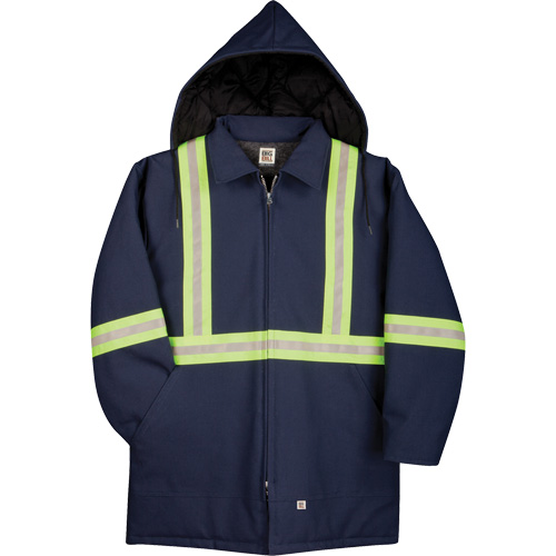 Parka en canard de premi&egrave;re qualit&eacute; avec mat&eacute;riau r&eacute;fl&eacute;chissant, Bleu marine, Petit Sidevic Inc.