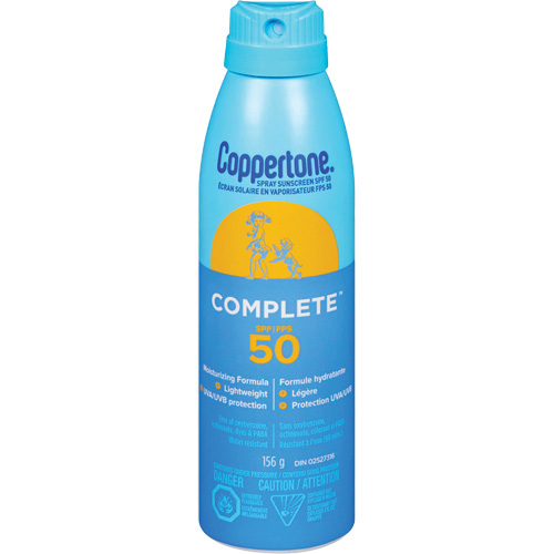 Protection solaire compl&egrave;te Coppertone, FPS 50, Vaporisateur Sidevic Inc.