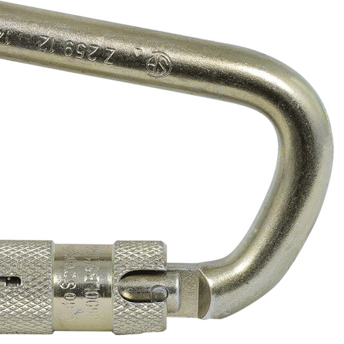 CP-03015-1 Zinc Plated Carabiner with 1" Gate Opening, Steel Sidevic Inc.