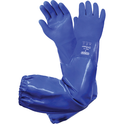 Gants triples enduits r&eacute;sistants aux produits chimiques Integra 77-395, Taille 8, 28" lo, PVC, Doublure en Coton Sidevic Inc.
