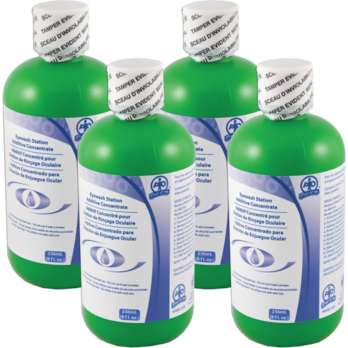Additif pour pr&eacute;server l'eau dans les douches oculaires d'urgence autonomes, Canada, paquet de 4, 8 oz Sidevic Inc.