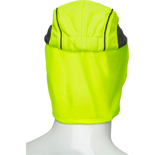 Chapeaux de refroidissement avec voiles pour le cou, Lime haute visibilit&eacute; Sidevic Inc.