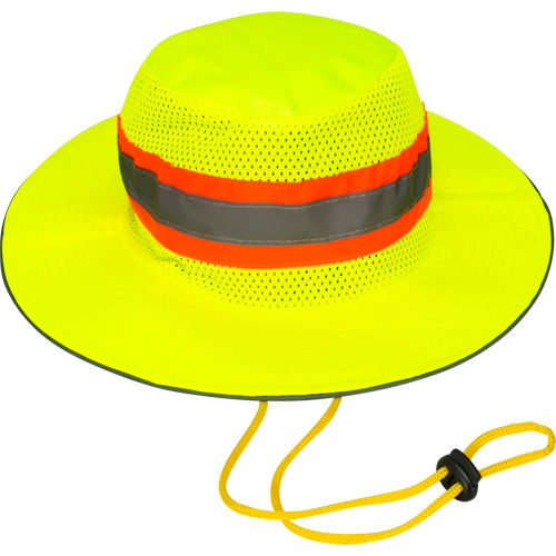 Chapeau de p&ecirc;cheur &agrave; refroidissement par &eacute;vaporation, Lime haute visibilit&eacute; Sidevic Inc.