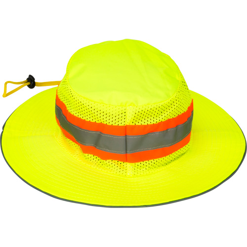 Chapeau de p&ecirc;cheur &agrave; refroidissement par &eacute;vaporation, Lime haute visibilit&eacute; Sidevic Inc.