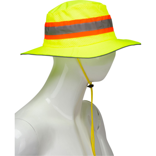 Chapeau de p&ecirc;cheur &agrave; refroidissement par &eacute;vaporation, Lime haute visibilit&eacute; Sidevic Inc.