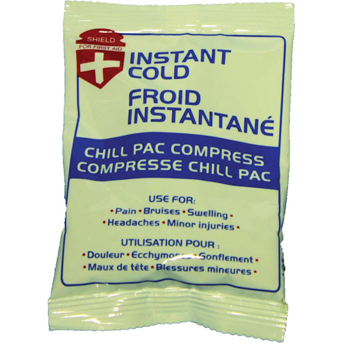 Compresse froide instantan&eacute;e Chill Pac, Froid, Utilisation unique, 4" x 6" Sidevic Inc.