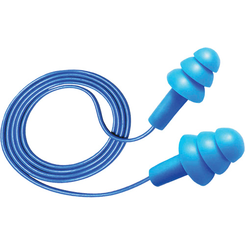 Hush 50-25 Reusable Metal Detectable Earplugs, Corded, One-Size, Bulk - Box, 25 NRR dB Sidevic Inc.
