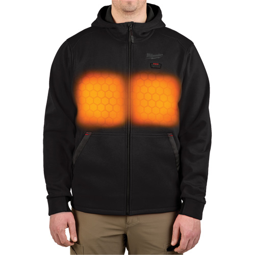 M12 Heated Hoodie with Battery, Men's, Medium, Black, Poly-Cotton Sidevic Inc.