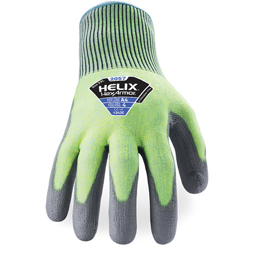 Gants r&eacute;sistant &agrave; la coupe & l'abrasion Helix 2057, Taille 6/T-petit, Calibre 13, Rev&ecirc;tement Polyur&eacute;thane, Enveloppe en PEHP, ASTM ANSI niveau A4/EN 388 niveau C Sidevic Inc.
