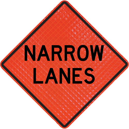Quadra Flex Roll-Up Sign with Traffic Control Person Ahead Symbol Sidevic Inc.