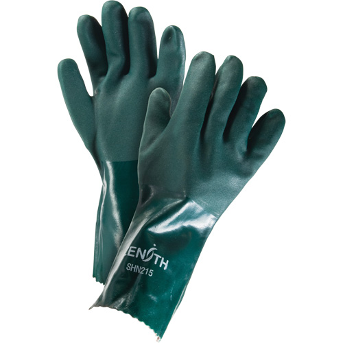 Gants verts &agrave; double enduit, 14" lo, PVC, Doublure en Jersey de coton, 70 mils Sidevic Inc.