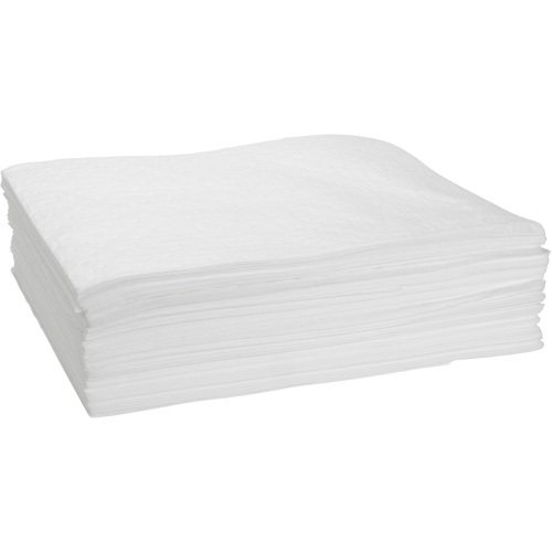 Feuilles absorbantes li&eacute;es, Huile seulement, 15" x 19", 10 gal. d'absorption Sidevic Inc.