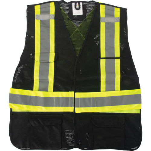 Veste d'arpenteur conforme aux normes de la CSA, Noir, Moyen, Polyester Sidevic Inc.