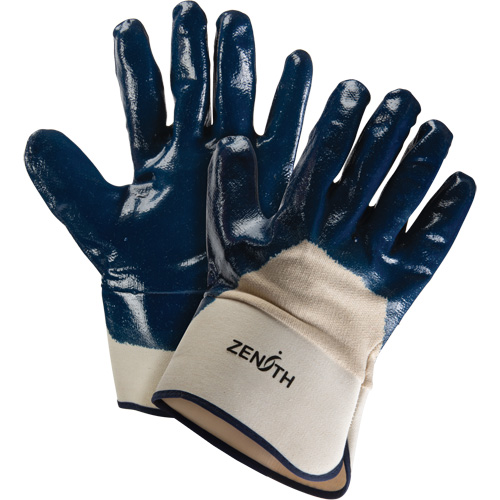 Gants &agrave; poignet de s&eacute;curit&eacute; de poids lourd, 11/2T-Grand, R&ecirc;vetement Nitrile, Enveloppe en Coton Sidevic Inc.