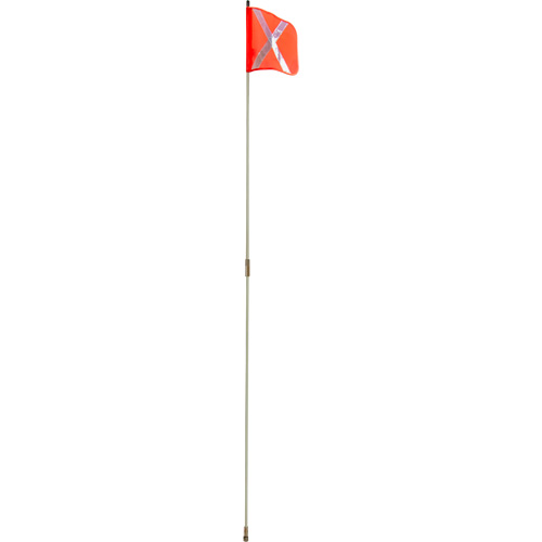 Heavy-Duty Safety Whip, Threaded Mount, 8' High, Orange with Reflective X Sidevic Inc.