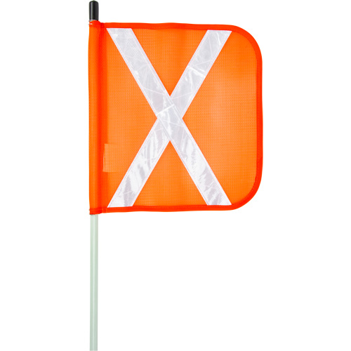 Heavy-Duty Safety Whip, Threaded Mount, 8' High, Orange with Reflective X Sidevic Inc.