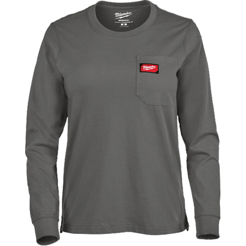 T-shirt &agrave; manches longues avec poches GRIDIRON, Femmes, T-petit, Gris Sidevic Inc.