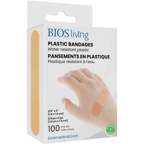 Bandages hydrofug&eacute;s, Rectangulaire/carr&eacute;e, 3", Plastique, St&eacute;rile Sidevic Inc.