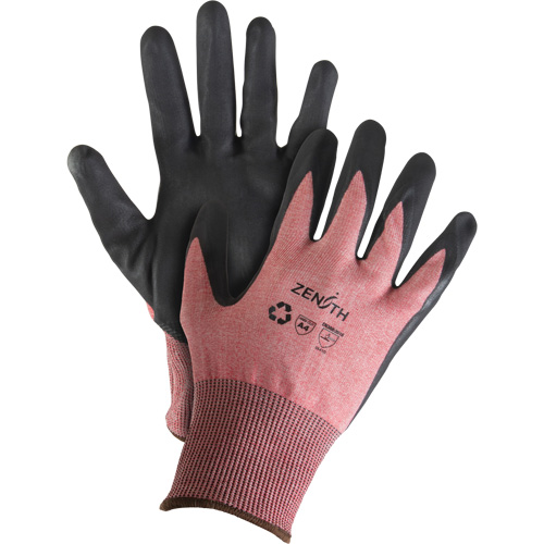 Gants &eacute;cologiques, l&eacute;gers, et r&eacute;sistants &agrave; la coupe, &agrave; haute dext&eacute;rit&eacute;, Taille 10, Calibre 18, Rev&ecirc;tement Mousse de nitrile, Enveloppe en Acier inoxydable/PEHP/rPET, ASTM ANSI niveau A4 Sidevic Inc.