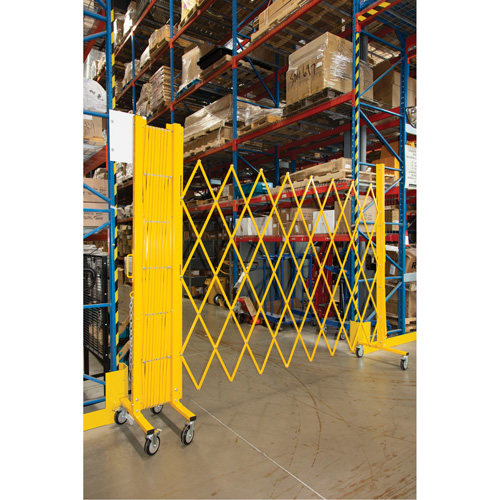 Expandable Barrier, 84" H x 20' L, Yellow Sidevic Inc.