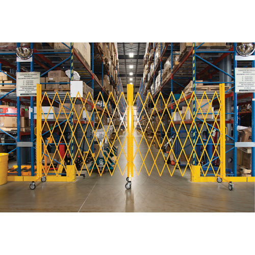 Expandable Barrier, 84" H x 20' L, Yellow Sidevic Inc.