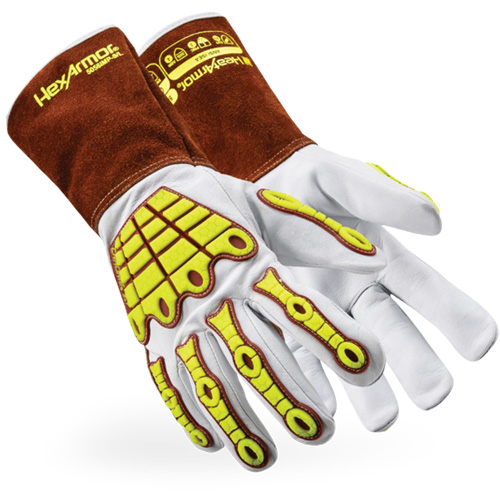 HeatArmor&reg; 5056IMP Welding Gloves, Grain Goatskin, Size X-Small Sidevic Inc.